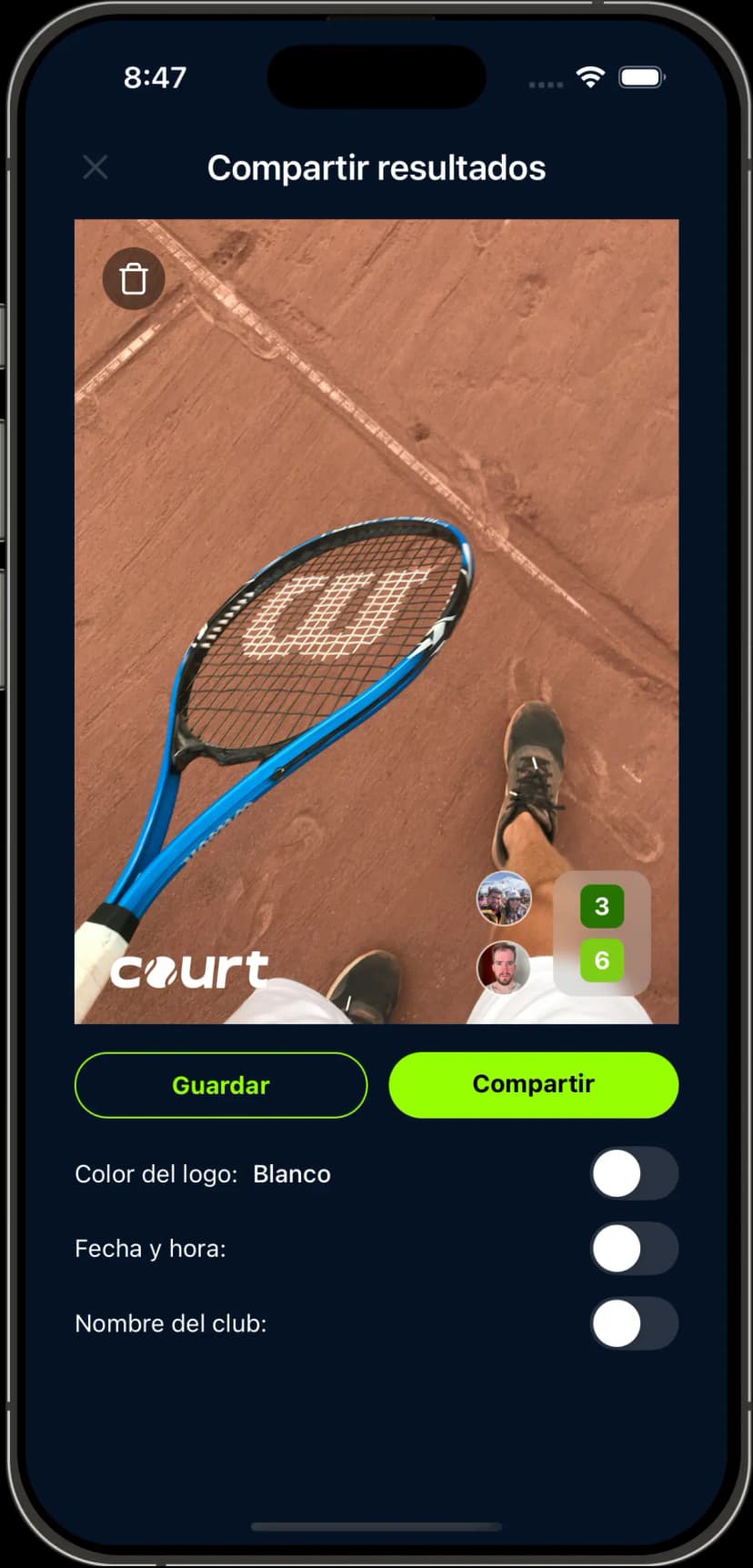 Comparte y compite - Court app